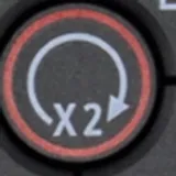 Real fob button: The ×2 marking