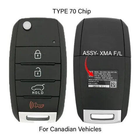 2017 Kia RIO 4-button Remote Head Key, FCC ID TQ8-RKE-3F05
