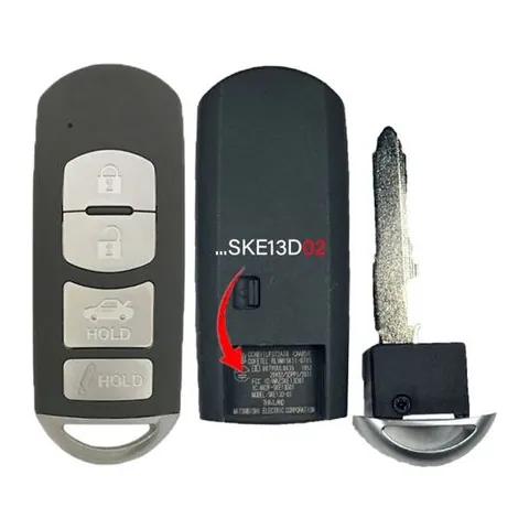 2014 Mazda 6 4-button Proximity Key, FCC ID WAZSKE13D02