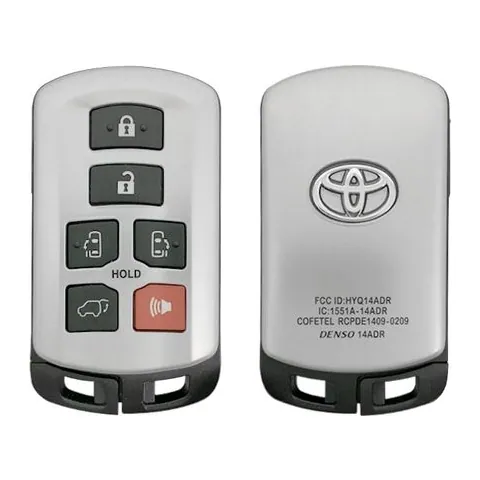 2012 Toyota Sienna 6-button Proximity Key, FCC ID HYQ14ADR
