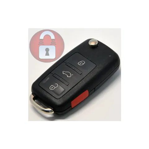 2009–2010 Volkswagen Touareg 4-button Remote Head Key, FCC ID KR55WK45022